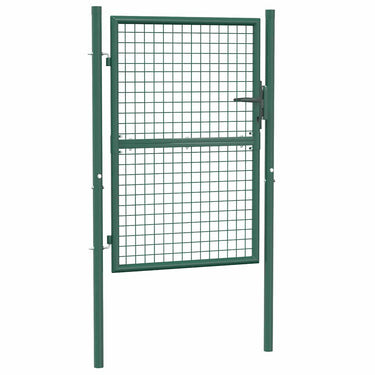 Vidaxl hekpoort staal 100x125 cm groen