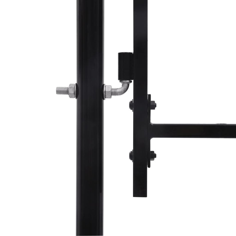 Load image into Gallery viewer, VidaXL Poort met puntige bovenkant dubbel 3x1,75 m staal zwart

