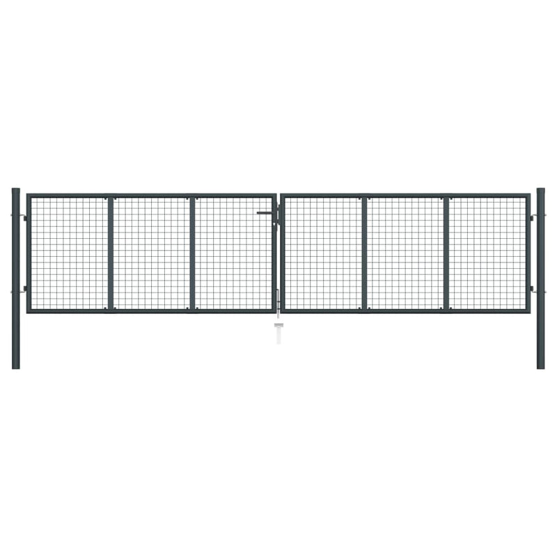 Load image into Gallery viewer, VidaXL Gaaspoort 400x150 cm gegalvaniseerd staal grijs
