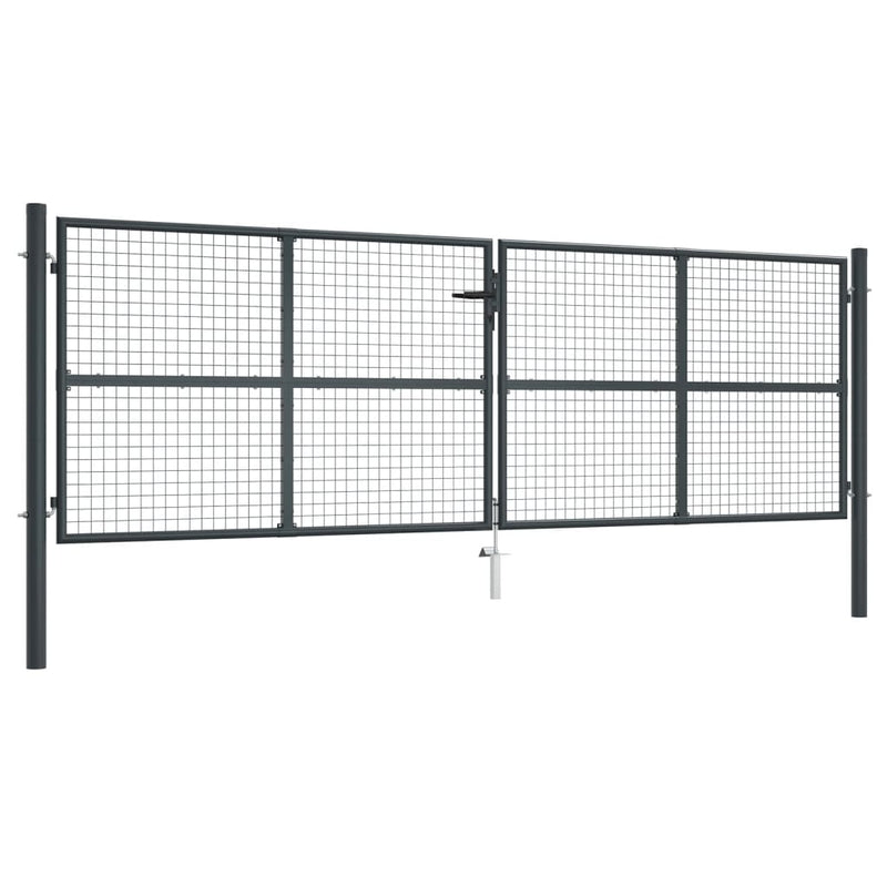 Load image into Gallery viewer, VidaXL Gaaspoort 400x175 cm gegalvaniseerd staal grijs
