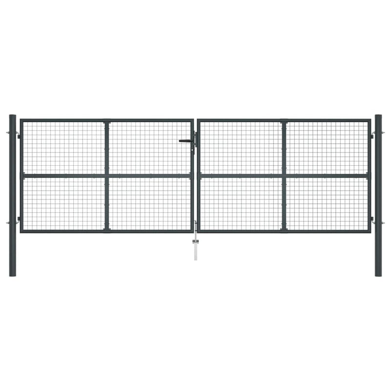 Load image into Gallery viewer, VidaXL Gaaspoort 400x175 cm gegalvaniseerd staal grijs
