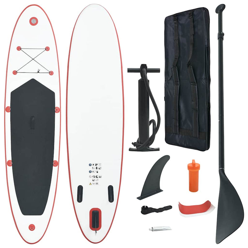 Load image into Gallery viewer, Vidaxl stand up paddleboardset opblaasbaar rood en wit

