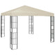 Vidaxl prieel 3x3 m crème