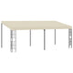 VidaXL Wandprieel 3x6 m stof crèmekleurig