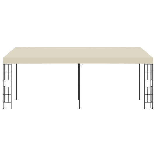 VidaXL Wandprieel 3x6 m stof crèmekleurig