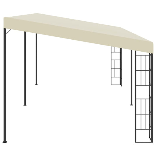 VidaXL Wandprieel 3x6 m stof crèmekleurig
