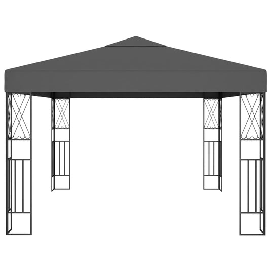 VidaXL Prieel 3x4 m stof antraciet