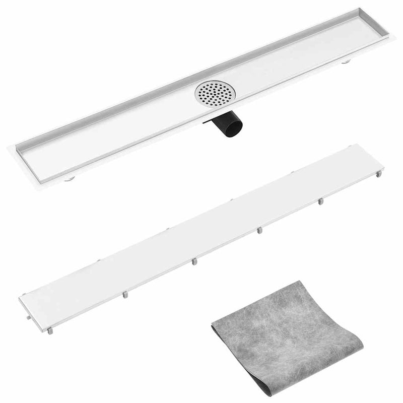 Load image into Gallery viewer, Vidaxl doucheafvoer met 2-in-1 deksel 93x14 cm roestvrij staal
