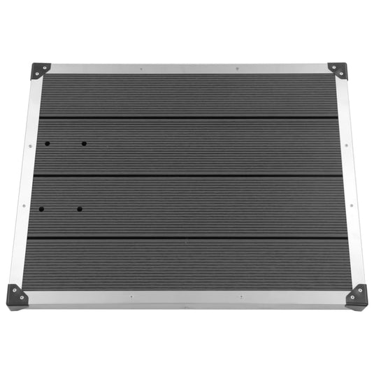 Vidaxl buitendouchebak 80x62 cm hkc roestvrij staal grijs