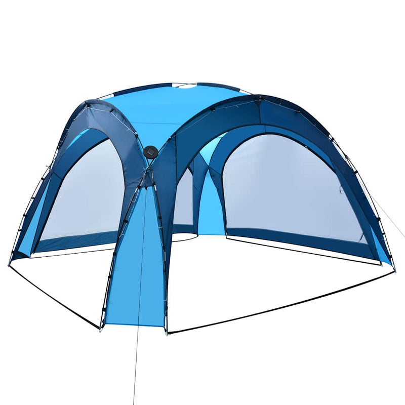 Load image into Gallery viewer, Vidaxl partytent met led en 4 zijwanden 3,6x3,6x2,3 m blauw

