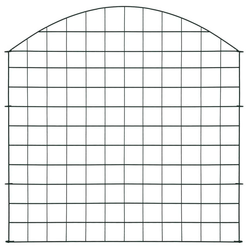 Load image into Gallery viewer, Vidaxl schuttingset gebogen 77,5x78,5 cm groen
