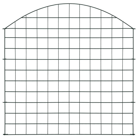 Vidaxl schuttingset gebogen 77,5x78,5 cm groen