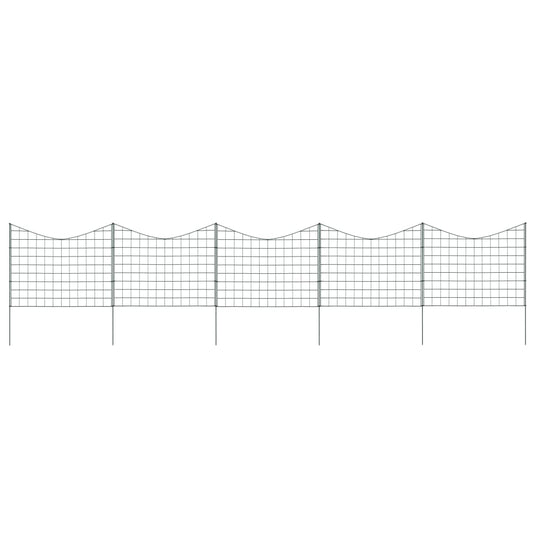 Vidaxl schuttingset hol gebogen 77,5x64 cm groen