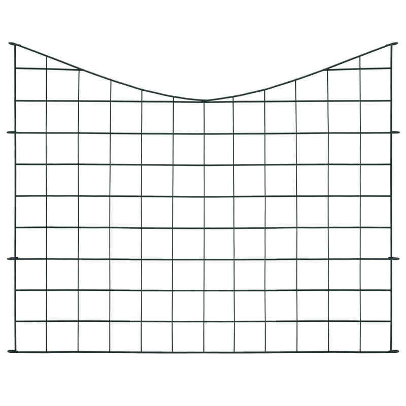 Load image into Gallery viewer, Vidaxl schuttingset hol gebogen 77,5x64 cm groen
