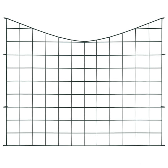 Vidaxl schuttingset hol gebogen 77,5x64 cm groen