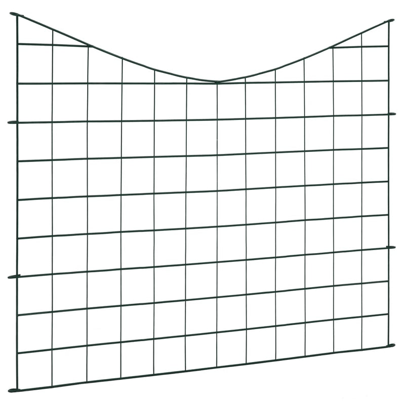 Load image into Gallery viewer, Vidaxl schuttingset hol gebogen 77,5x64 cm groen
