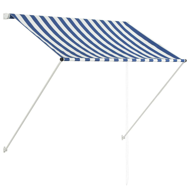 Load image into Gallery viewer, Vidaxl luifel uittrekbaar 100x150 cm blauw en wit
