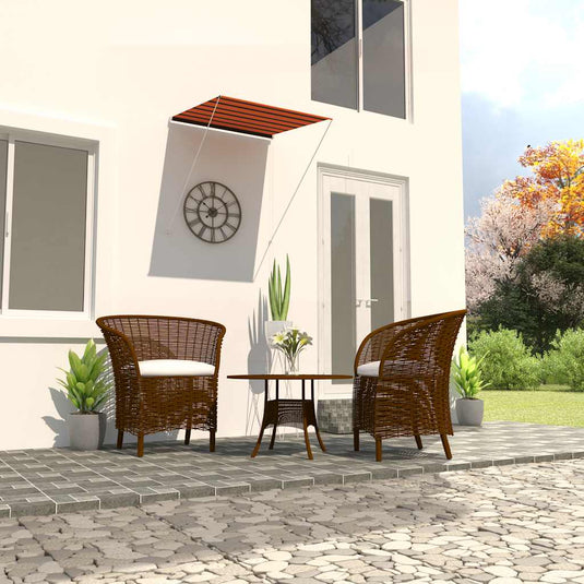 Vidaxl luifel uittrekbaar 100x150 cm oranje en bruin