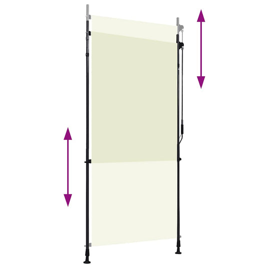 Vidaxl rolgordijn voor buiten 100x270 cm crème