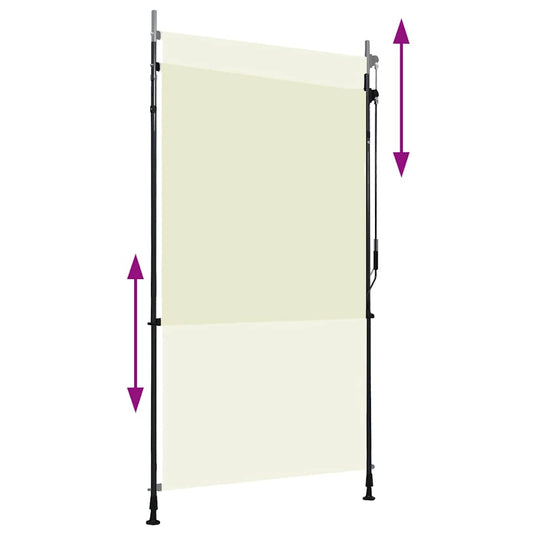 Vidaxl rolgordijn voor buiten 120x270 cm crème