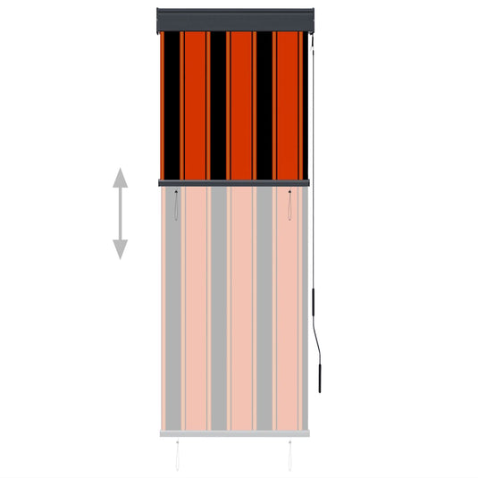 Vidaxl rolgordijn voor buiten 60x250 cm oranje en bruin