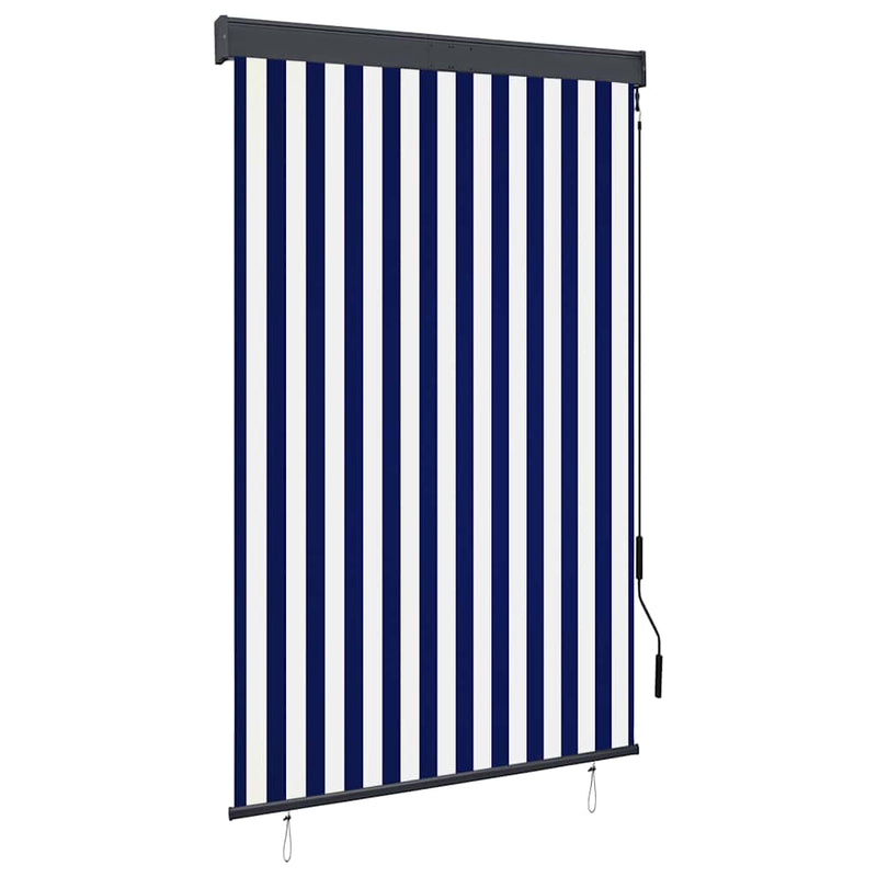Load image into Gallery viewer, Vidaxl rolgordijn voor buiten 120x250 cm blauw en wit
