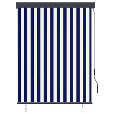 Vidaxl rolgordijn voor buiten 120x250 cm blauw en wit