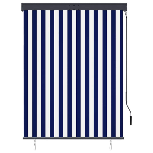 Vidaxl rolgordijn voor buiten 120x250 cm blauw en wit