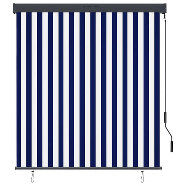 Vidaxl rolgordijn voor buiten 140x250 cm blauw en wit