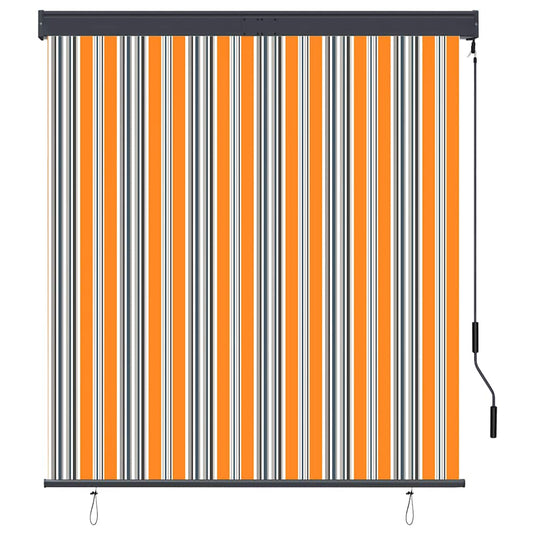 Vidaxl rolgordijn voor buiten 140x250 cm geel en blauw