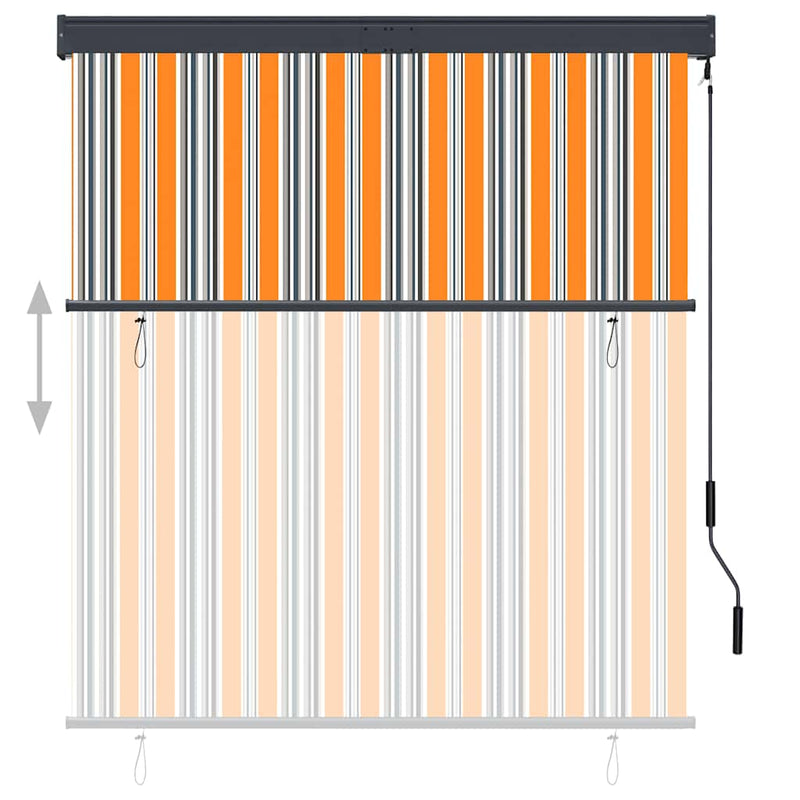 Afbeelding laden in galerijviewer, Vidaxl rolgordijn voor buiten 140x250 cm geel en blauw
