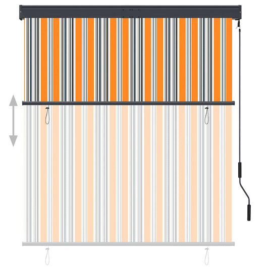 Vidaxl rolgordijn voor buiten 140x250 cm geel en blauw