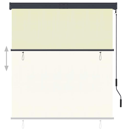 Vidaxl rolgordijn voor buiten 140x250 cm crème
