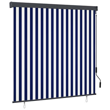 Vidaxl rolgordijn voor buiten 160x250 cm blauw en wit