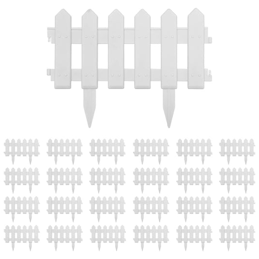 Vidaxl gazonranden 25 st 10 m pp wit