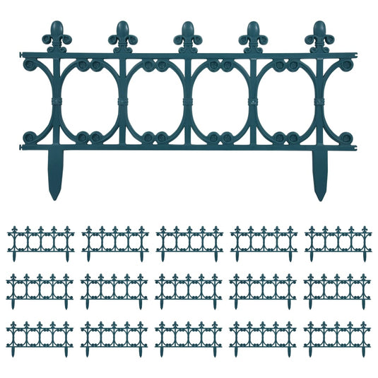 Vidaxl gazonranden 16 st 10 m pp groen