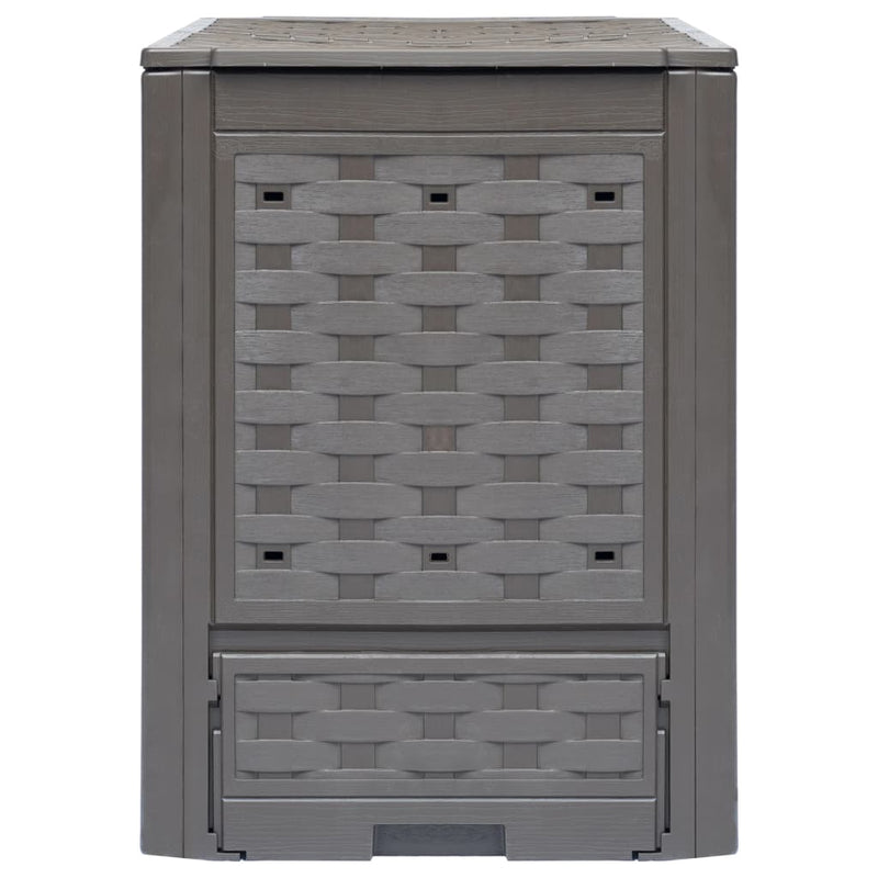 Load image into Gallery viewer, VidaXL Compostbakken 2 st 600 L 60x60x83 cm kunststof rattan bruin
