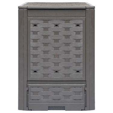 Vidaxl compostbakken 3 st 900 l 60x60x83 cm kunststof rattan bruin