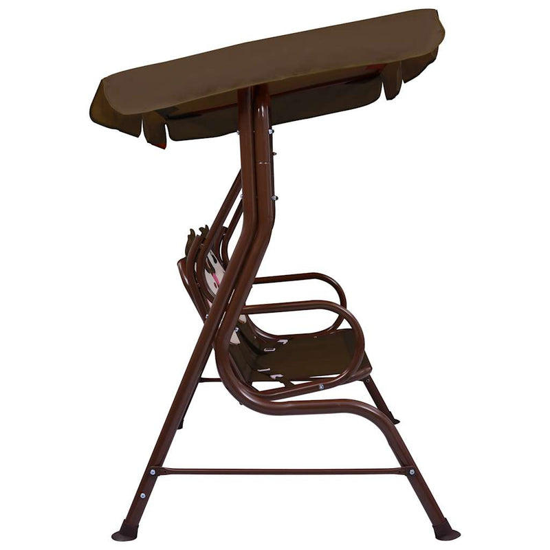 Load image into Gallery viewer, Vidaxl kinderschommelbank 115x75x110 cm stof bruin
