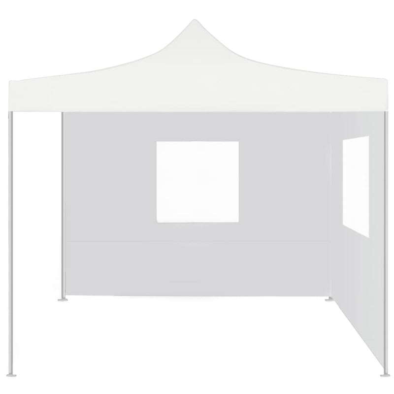 Load image into Gallery viewer, Vidaxl partytent met 2 zijwanden inklapbaar 3x3 m staal wit
