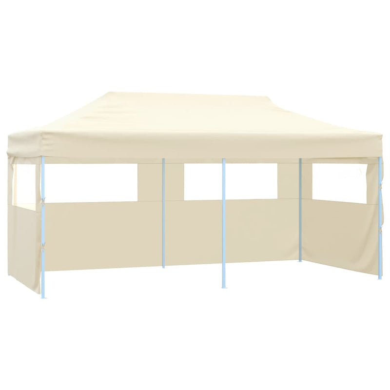 Load image into Gallery viewer, VidaXL Partytent met 4 zijwanden inklapbaar 3x6 m staal crème
