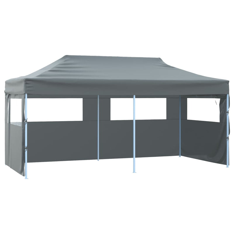Load image into Gallery viewer, VidaXL Partytent met 4 zijwanden inklapbaar 3x6 m staal antraciet
