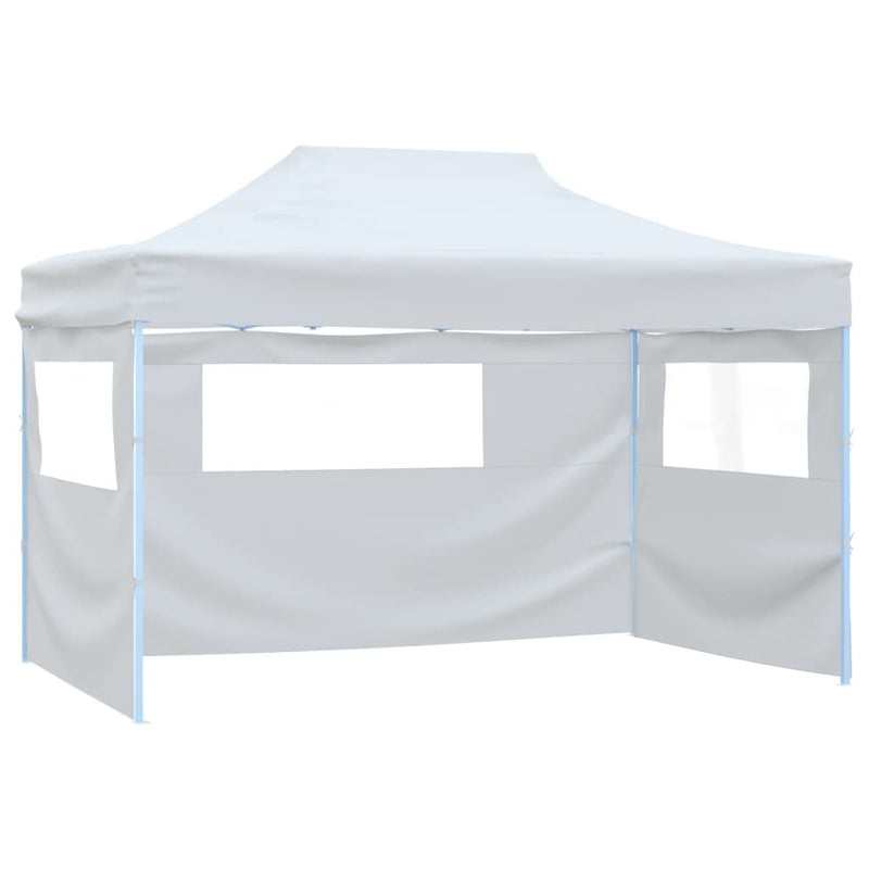 Load image into Gallery viewer, Vidaxl partytent met 3 zijwanden inklapbaar 3x4,5 m wit
