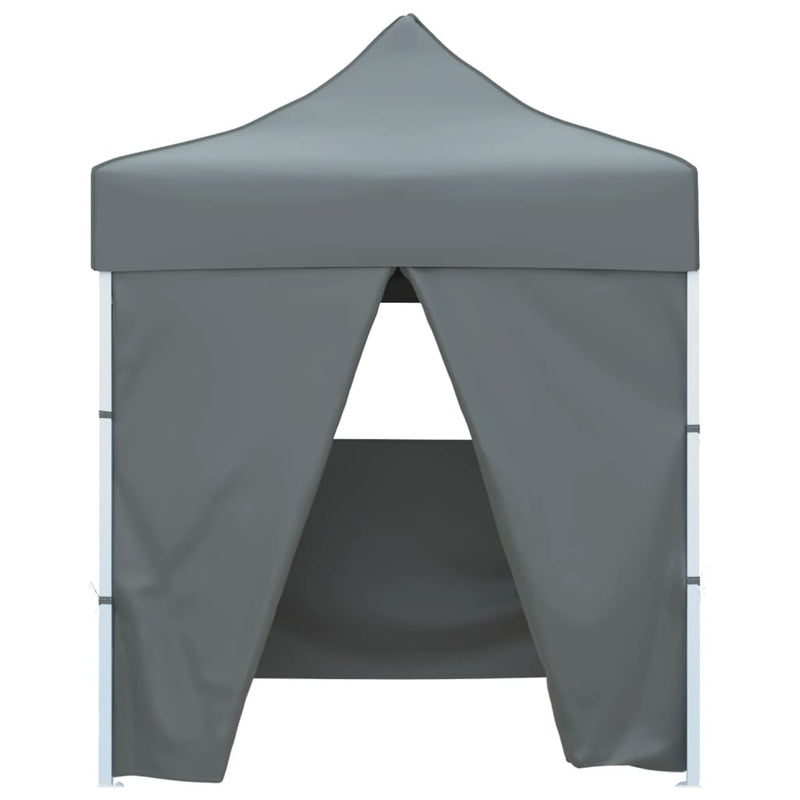 Load image into Gallery viewer, Vidaxl partytent met 4 zijwanden inklapbaar 2x2 m staal antraciet
