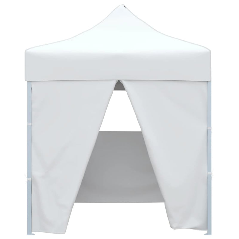 Load image into Gallery viewer, Vidaxl partytent met 4 zijwanden inklapbaar 2x2 m staal wit
