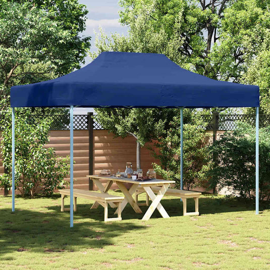 Vidaxl partytent inklapbaar 3x4 m staal blauw