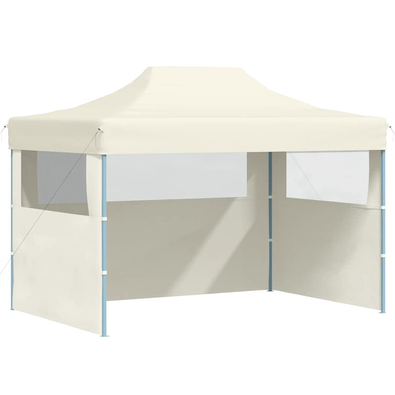 Load image into Gallery viewer, Vidaxl partytent met 3 zijwanden inklapbaar 3x4 m staal crème
