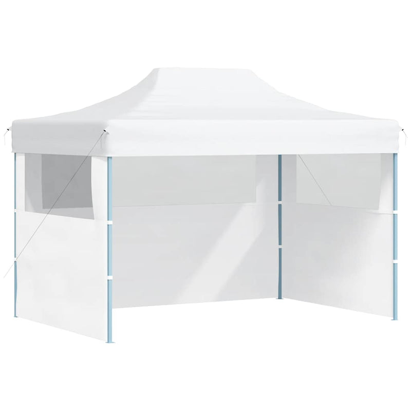 Load image into Gallery viewer, Vidaxl partytent met 3 zijwanden inklapbaar 3x4 m staal wit
