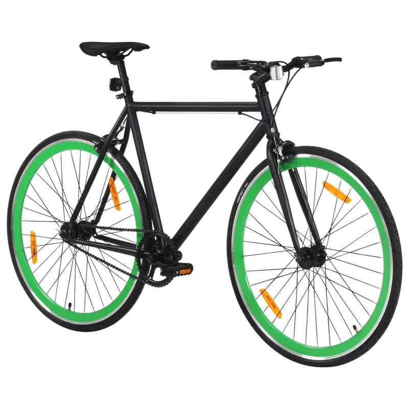 Load image into Gallery viewer, Vidaxl fiets met vaste versnelling 700 c 55 cm zwart en groen
