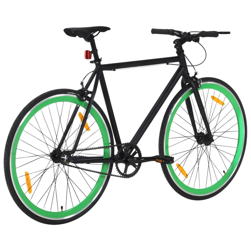 Load image into Gallery viewer, Vidaxl fiets met vaste versnelling 700 c 55 cm zwart en groen
